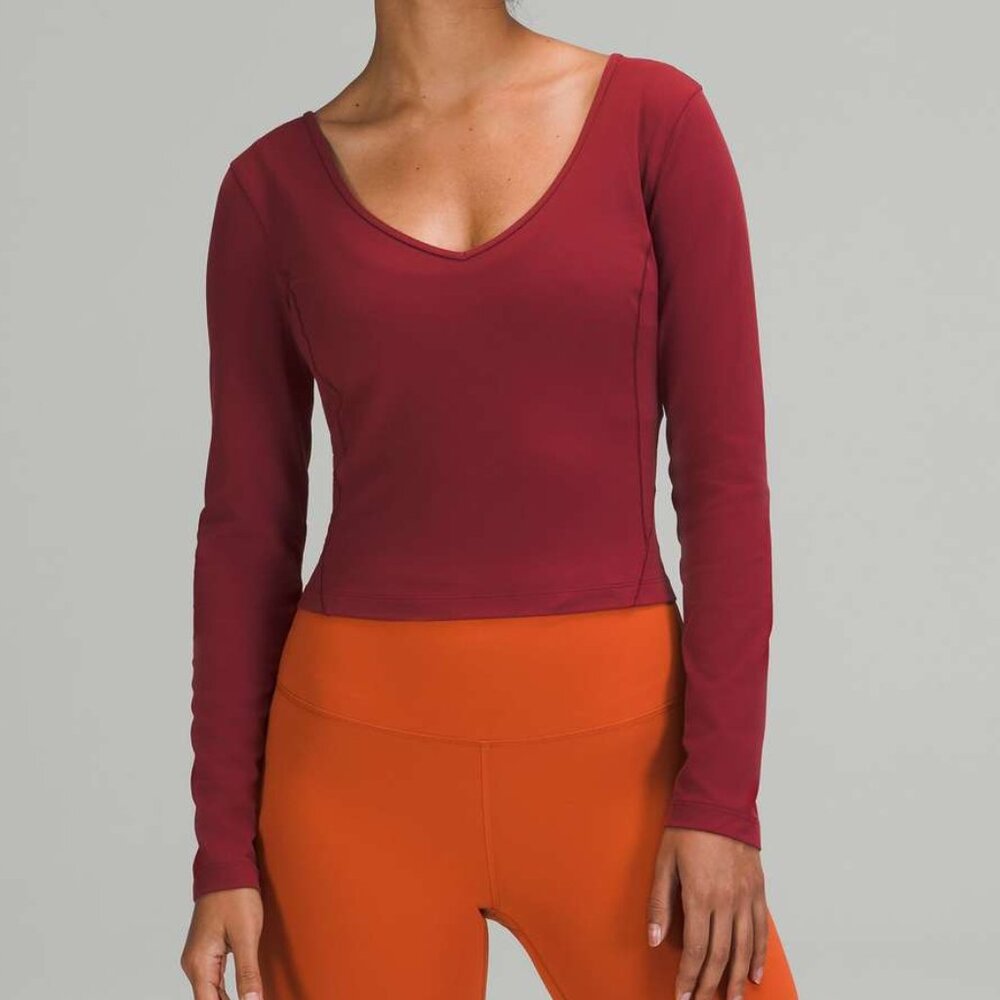 Lululemon Align Long Sleeve Shirt Mulled Wine Size 8